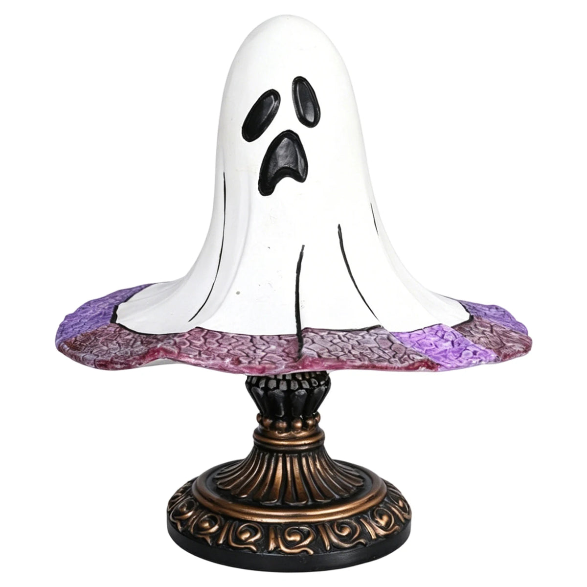 Gothic Witch Hat Lamp Resin Stained Glass Pumpkin Lamp USB Powered Skull & Ghost Stained Glass Table Lamps Halloween Decorations